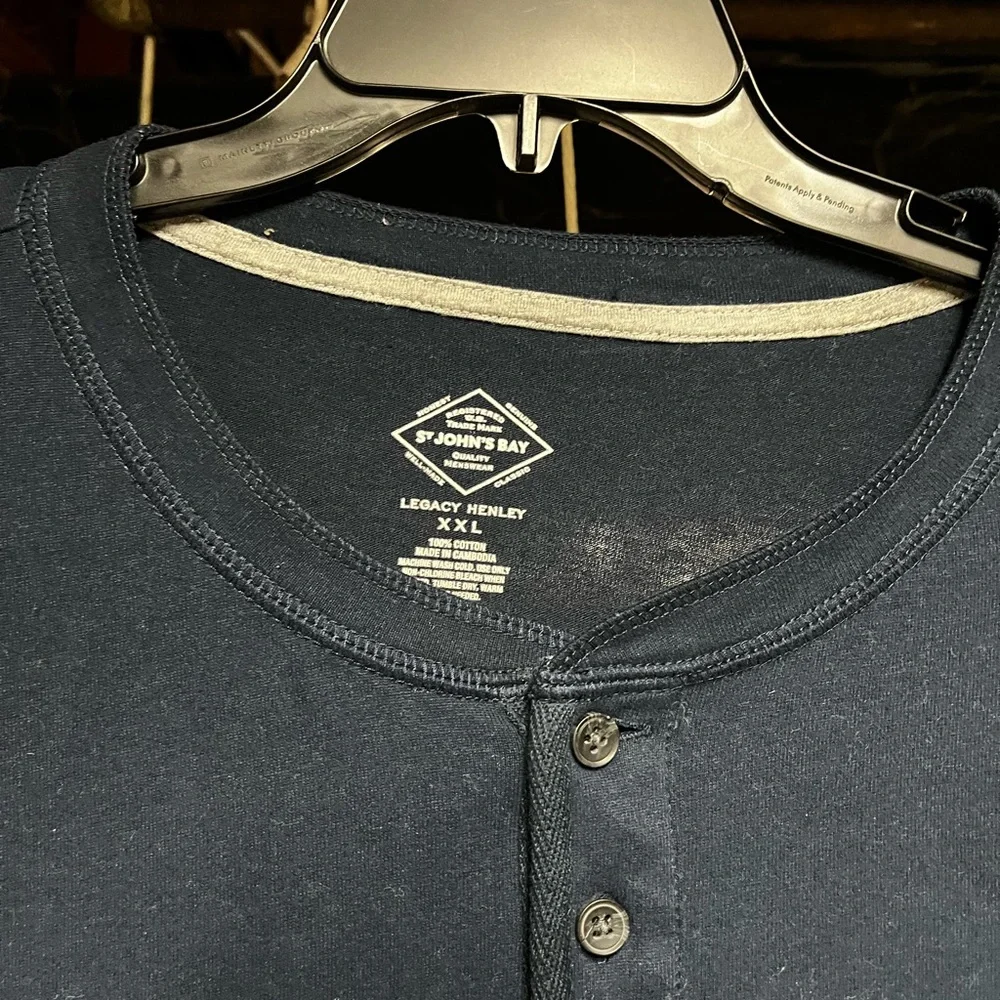 St. John's Bay Blue Long Sleeve Tee - Picture 6 of 7